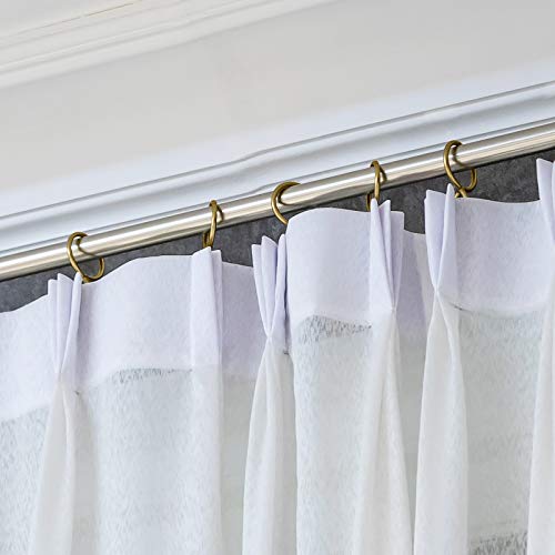120 Pack Drapery Hooks Pins For Curtains, Metal Curtain Hooks Pins For Drapes Pinch Pleat Hooks With Clear Box 3 X 2.4 Cm For Window Curtain, Door Curtain And Shower Curtain (Antique Brass) #TOP4