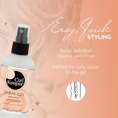Curl Keeper BY9-11 Hair Gel Spray - Water-Based Curl Enhancing Formula thumb #1