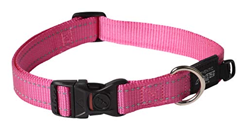 Reflective Dog Collar For Large Dogs, Adjustable From 13-22 Inches, Pink #TOP11