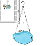 Mangeoire Pour Oiseaux De Jardin - Résistante aux Intempéries Décorative Longue Durée - Mangeoire et Bain d'Oiseaux Combo | pour Aras Perroquet Moineau Perruche Perruche Ondulée pour Jardin Cour
