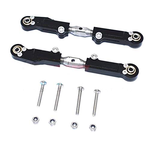 GPM Arrma 1/7 Limitless/Infraction Aluminum+Stainless Steel Rear Upper ARM TIE Rod -10PC Set (Black)