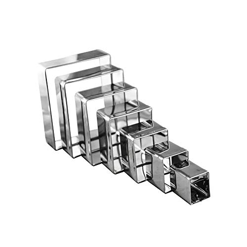 Jogo de Aro Inox Cortador Quadrado 7 Peças - Doupan