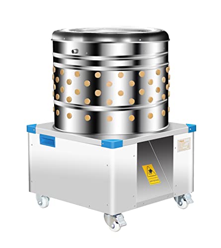 Foto von Geflügelrupfmaschine TM60PRO 230V 1.5kW mit Wasseranschluss 55 cm Trommel 151 Finger Hühner | kleine Enten| Geflügel