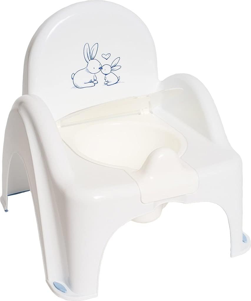 Pot De Toilette Musical Pour Bébé - Chaise Hibou Gris Avec Dossier, Pot Amovible Et Mélodie