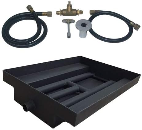 27 in. 14GA Powder Coated Burner Island Kit - Natural Gas