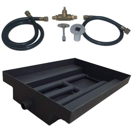 15 in. 14GA Powder Coated Burner Island Kit - Natural Gas