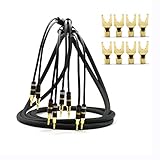 nobrand Monosaudio 12AWG Audiophile Speaker Cable HiFi Speaker Cable with 4 Banana Plugs and Convert