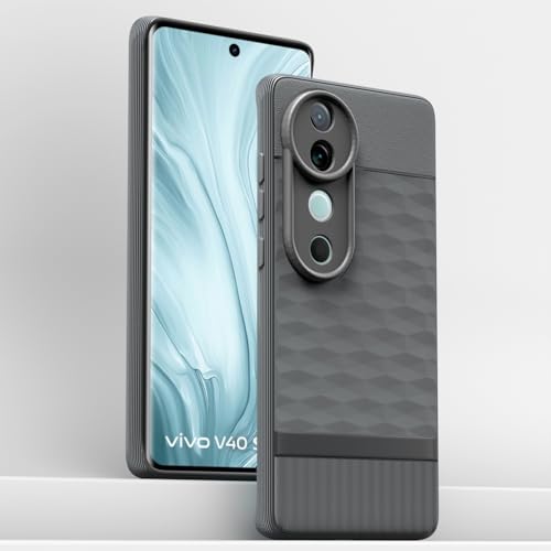 Image of Outlouders Back Cover for Vivo V40 5G / V40 Pro 5G / T3 Ultra 5G | Full Camera Protection | TPU Soft Flexible Shockproof Bumper Case (Grey)