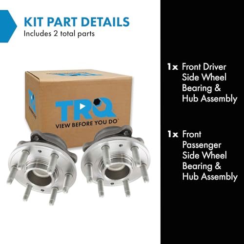 Image of TRQ Front Left and Right Wheel Bearing & Hub Assembly Set 2 Piece for 2015-2022 Chevrolet Colorado 2015-2022 GMC Canyon RWD
