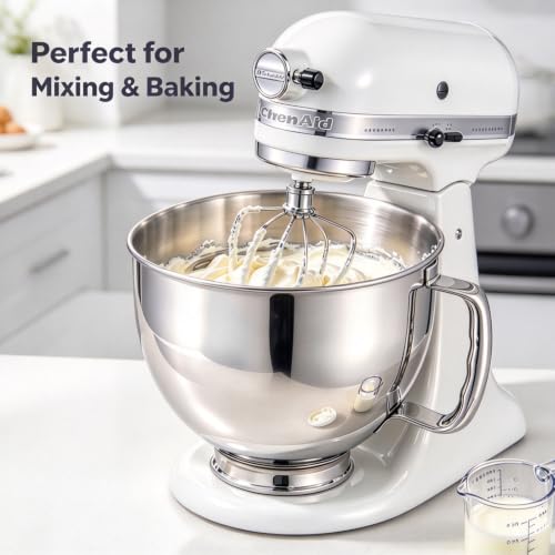 5 QT Stainless Steel Mixer Bowl for KitchenAid Tilt-Head 4.5-5 Qt - image 3