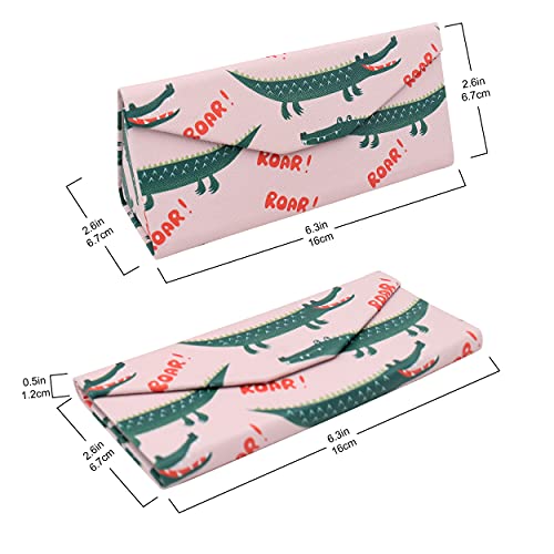 Image of Real Sic Glasses Case for Men and Women - Magnetic Folding Hard Shell Sunglass Holder - Inspired by Adorable Animals