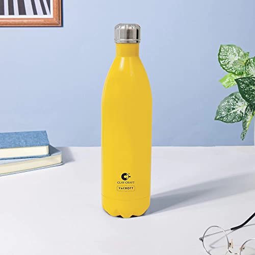 Image of CLAY CRAFT VACBOTT Stark Double Walled|18 Hours Hot and 24 Hours Cold Vacuum Insulated Flask Bottle|500 ml, Water Bottles for Office|Travelling|BPA-Free|BIS Certified|1Year Limited Warranty