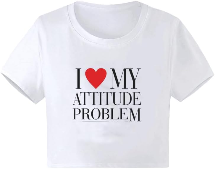 Baby Tees for Women Y2K Baby Tees E-Girls Cute Graphic Print Crop Tops Slim Fit T Shirts Retro Vintage Aesthetic - Image 5