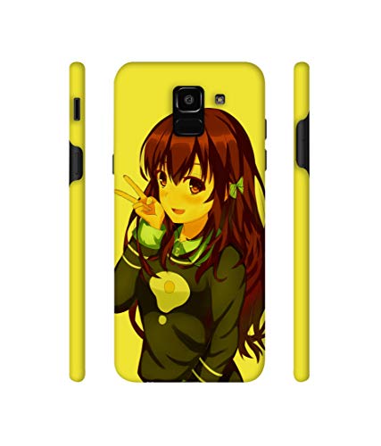 Image of Amazon Brand - Solimo Designer DJ Girl Vector 3D Printed Hard Back Case Mobile Cover for Samsung Galaxy J6