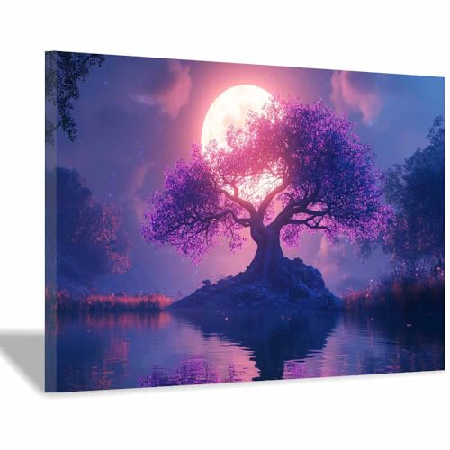 Impression Arbre de la Vie Violet : Idée Cadeau Idéale 60x90cm