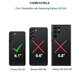 TENDLIN Etui kompatybilne z Samsung Galaxy S22, skóra premium, TPU, hybrydowe, wąskie etui (czarne)