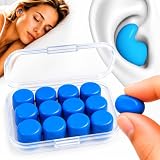 Kit 12 Protetor De Ouvido Moldável para Dormir Natação Estudar Abafador Auricular de Ruídos Tampões Silicone Protetores Auriculares