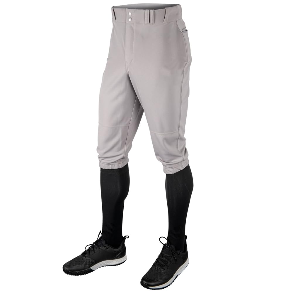 League Outfitters Men's MVP Knicker Style Baseball Pants - Grey - L