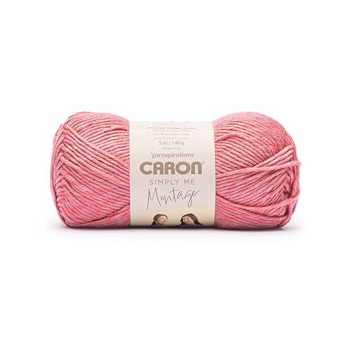Image of Caron Simply Me Montage Soft Yarn for Crocheting, Tourmaline, 2-Pack | #5 Bulky Yarn, 62% Acrylic 20% Nylon 18% Wool, Soft Crochet Yarn for Blankets, Knitting & Crafts, 172yds, 140g /5oz per skein