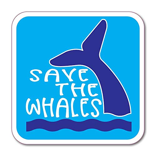 Save The Whales Sea Ocean Animal Protect Blue Whale Car Sticker Decal