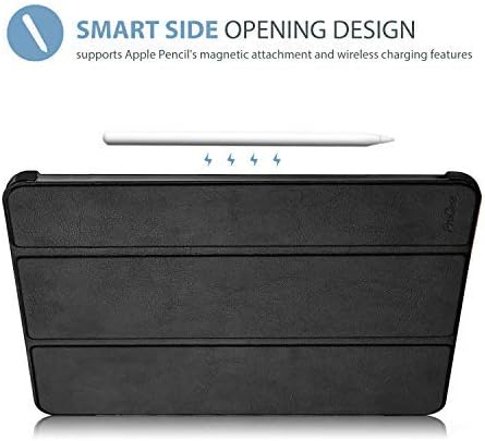 ProCase iPad Air 4 10.9” 2020 / iPad Pro 11 2018 1st Gen Case, [Support Apple Pencil Charging] Slim Lightweight Stand Case with Translucent Frosted Back Smart Cover for iPad 10.9 / Pro 11 2018 –Black