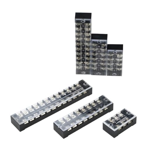1 Piece TB25 Barrier Screw Terminal Block TB Series Wire Connector 600V 25A 3/4/6/8/10/12 Positions Connector Barrier(TB2512)(TB2504)