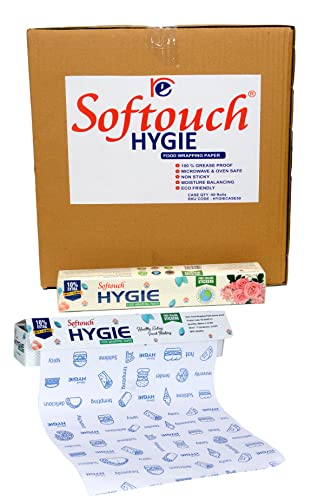 Softouch Hygie Multipurpose Food Wrapping Paper | 22 Meter Roll | 50 Sheets per Box | Ideal for Kitchen, Food Storage, and Cooking