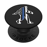 Thin Blue Line Socket Bigfoot Sasquatch Police Officer Gift PopSockets Standard PopGrip