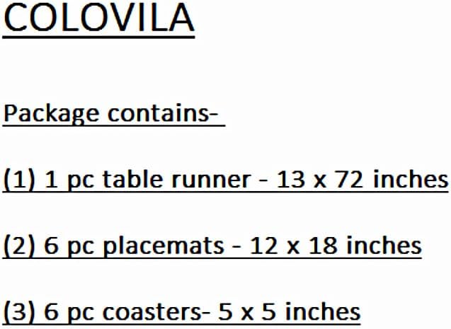 Colovila Dining Table Placemats Set of 13 Pieces, Ethnic Brocade Silk with Golden Woven Work- (1 Table Runner, 6 Mats, 6 Coasters) (Voilet)