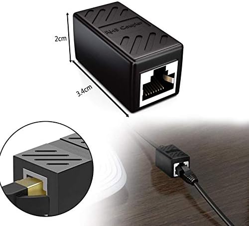 JeoPoom Rj45 Ethernet Lan Cable Coupling Adapter, Network Cable Extender For Patch Cable Network Cable Ethernet Cable Extension