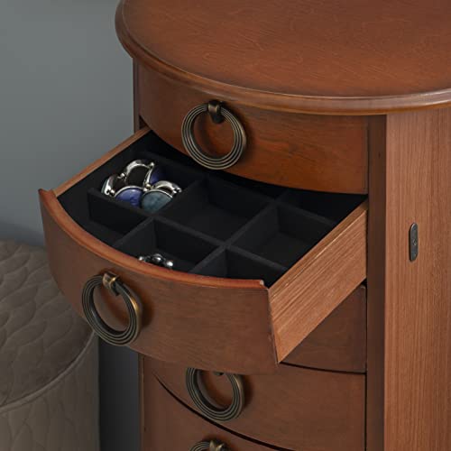 Powell Woodland Cherry Jewelry Armoire, 17"L X 13"W X 39"H #TOP6