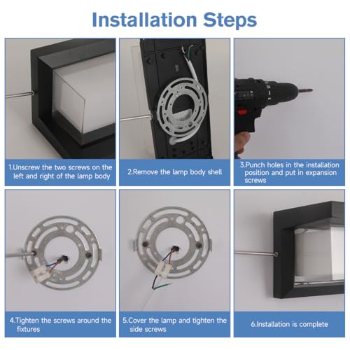 Image of Outdoor Lights for House 24W Exterior Lighting Fixtures 3-Color Adjustable 2200LM IP65 Waterproof Aluminum Exterior Wall Light Compatible with Dimmers for Patio, Yard, Back Yard 2 Pack