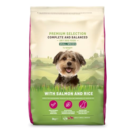 by Amazon Complete - Alimento Secco Completo Per Cani Adulti (razze Di Piccola Taglia) Con Salmone E Riso, 1 X 3kg (Precedentemente un marchio Lifelong, stesso prodotto)