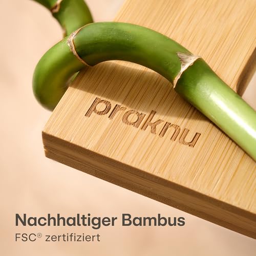 Praknu Klappbarer Toilettenhocker aus FSC® Bambus-Holz – 𝗥𝘂𝘁𝘀𝗰𝗵𝗳𝗲𝘀𝘁𝗲𝗿 WC-Hocker für Erwachsene - Ergonomischer Klohocker fürs Badezimmer