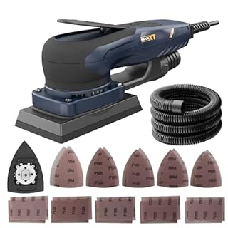 MAXXT Levigatrice Delta e Rettangolare 2IN1 brushless 350W, Diametro orbitale: 3,0mm, 6 velocità regolabili (4000-10000 giri/min), Arresto in 1-2 secondi, Include 20 fogli abrasivi, per angoli stretti