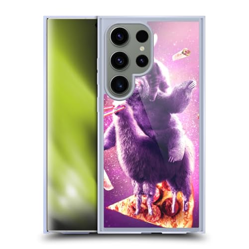 Coque Gel MagSafe Samsung S24 Ultra Motif Paresseux et Chat Lazer Eyes Design Espace Lama