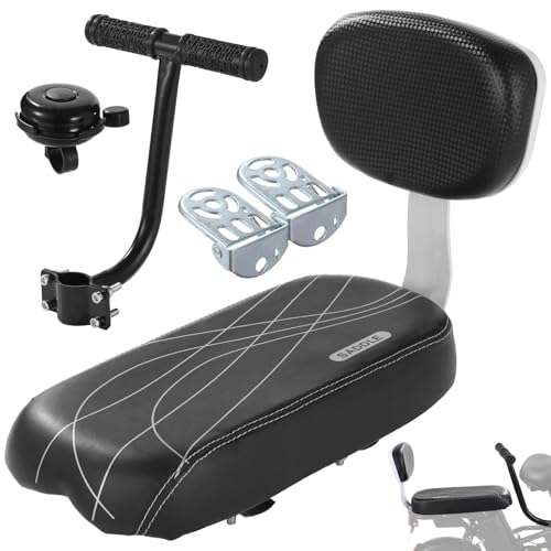 Siège arrière de vélo en cuir avec accoudoir pour balades en famille
