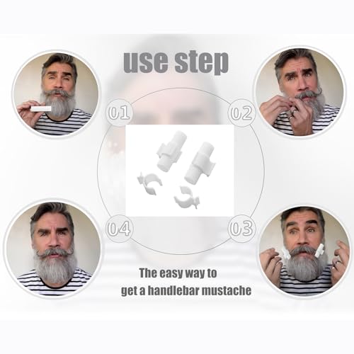 ZIOYCKL 2 Pares de Rodinhas de Treinamento de Bigode com Guidão, Estilo de Bigode para Cavalheiros,