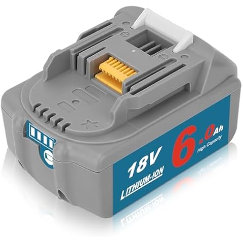 Forrat Replacement for 18V Battery High Capacity Battery Compatible with 18v Lithium-ion Battery Power Tools BL1830 BL1840 BL1850 BL1890, with LED Indicator (Grey) Cover
