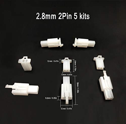 SAMDO 400Pcs 2.8mm 2 3 4 6 9 Pin Automotive Electrical Wire Connector Male Female Socket Plug Header Crimp Wire Terminals Kit for Boat, Car, Motorcycle - Thumbnail 2