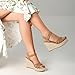 mikarka Sandals for Women 2026: Comfortable Wedge Platform Sandals Women - Braided Espadrilles for Women Ankle Strap Open Toe Wedges Heels Beach Sandals Summer Shoes Brown, US Size 7.5