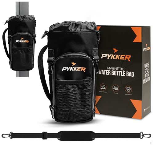Magnetic Gym Bottle Bag – Tumbler Carrier with Strap – Insulated Pouch, Phone Pocket & Waterproof Zipper – Crossbody Sling Organizer for Hiking, Walking, Travel – Workout Essentials for Men & Women