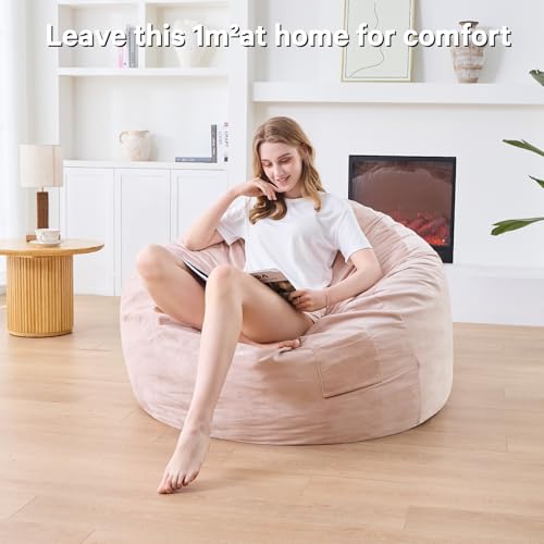 ILPEOD Bean Bag Chairs for Adults - Giant Bean Bag Convertible Floor Sofa by ILPEOD - Used condition - Image 7