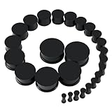 Bonbling 26 Stück Silikon Ohr Plugs Ohrdrehnung Set Piercing Ohr Expander Piercing Schmuck für Herren Damen, Schwarz