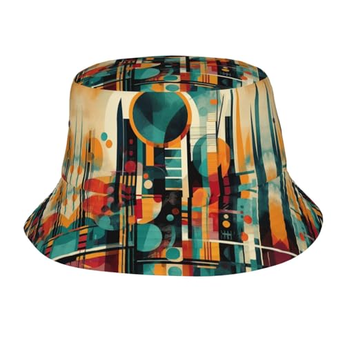 Fashion Bucket Hat for Women Men Packable Cute Sun Hats Vivid Color Wallpaper Fisherman Cap Outdoor Travel Beach Caps Black