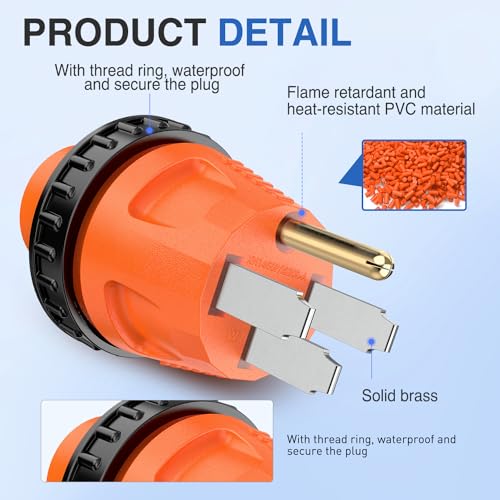 Image of Nilight 50A to 30A RV Power Adapter Twist Locking Connector | 14-50P L5-30R 50Amp Male Plug 30Amp Female Receptacle for Generator Camper Caravan Shore Converter