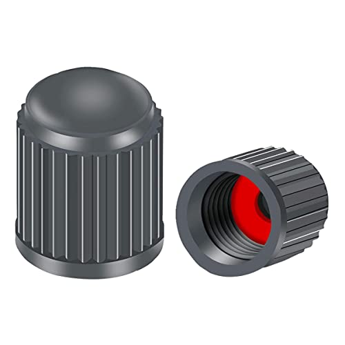 Plastic Tire Valve Stem Caps Gun-Gray With O-Ring Rubber Seal Wheel Rim Tire Stem Covers Universal Fit Car, Suv, Truck, Motorcycle, Bike And Bicycles (25 Pack) #TOP30
