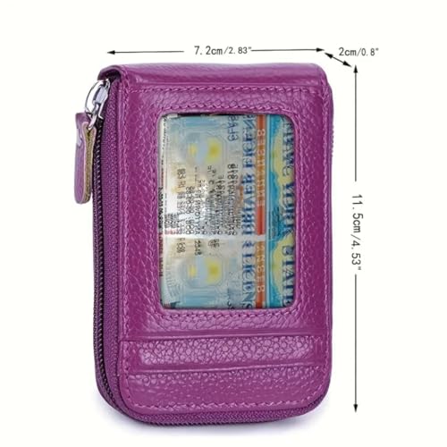 Small Wallet Women RFID Blocking Credit Card Holder with 11 Card Slots & ID Window2