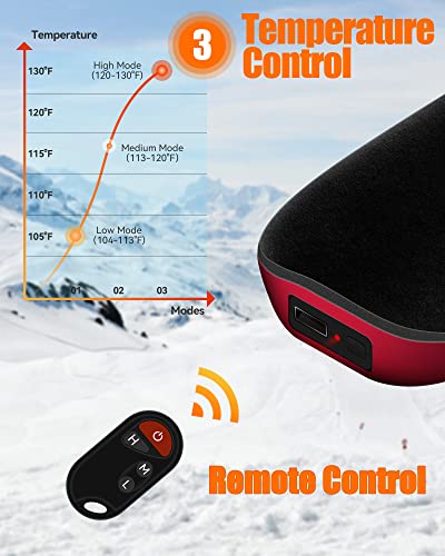 Heated Insoles - 3000 Mah Electric Heated Foot Warmer, Women And Men Rechargeable Cuttable Heateds Boot Insoles, 3 Heating Levels #TOP2
