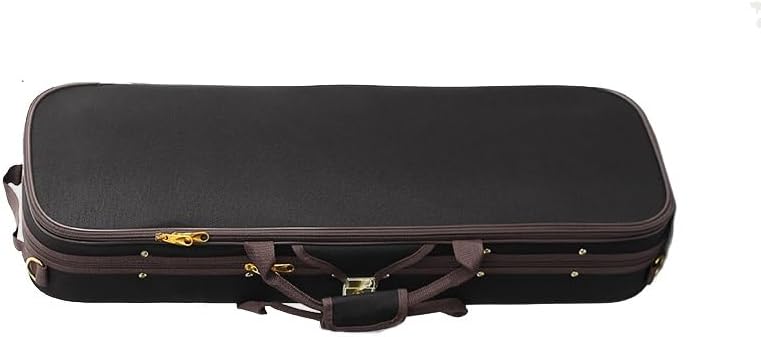 Violin instrument case 4/4-1/4 Violin Case Oxford Box One-shoulder Double-shoulder Lightweight Anti-pressure Violin Bag Protection Box(A,1/2)